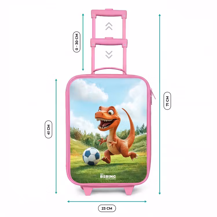 Kinderkoffer - Roze - Voetbal - Dino - Sport — 5