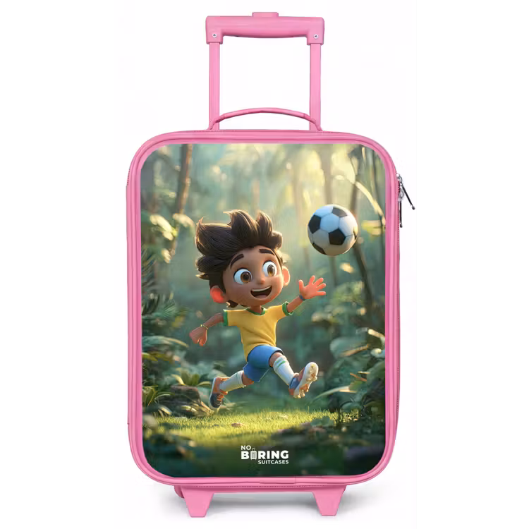 Kinderkoffer - Roze - Voetbal - Jongen - Bos — 1
