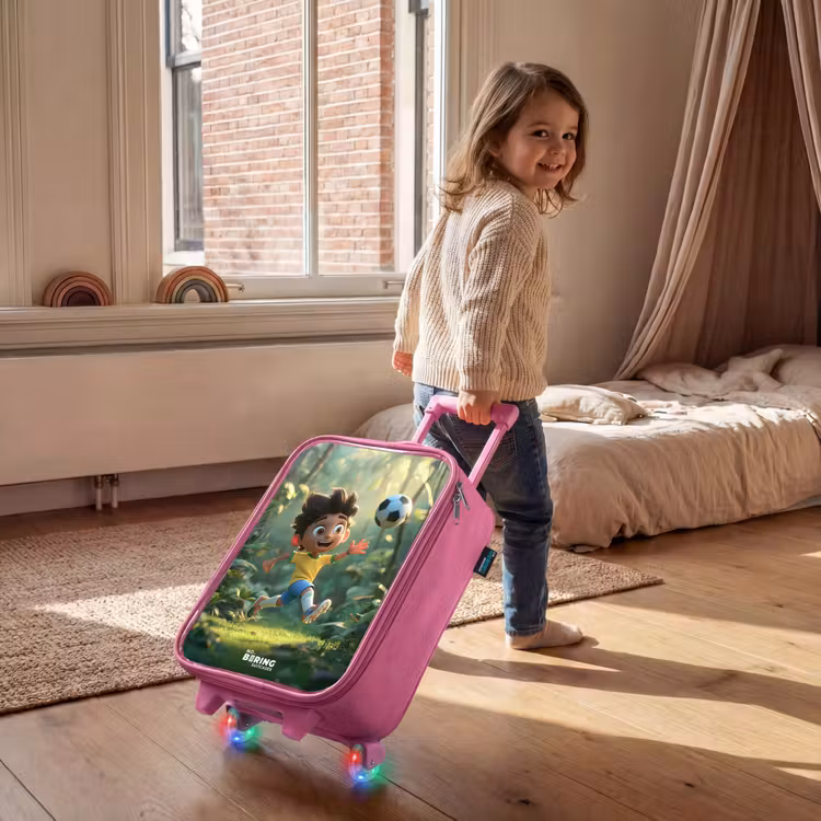 Kinderkoffer - Roze - Voetbal - Jongen - Bos — 3