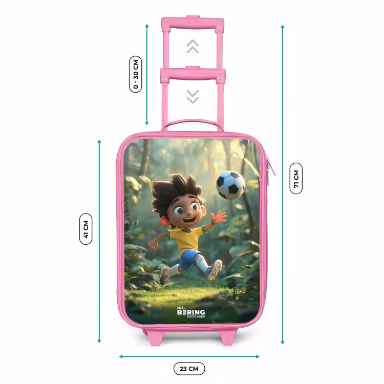 Kinderkoffer - Roze - Voetbal - Jongen - Bos — 5