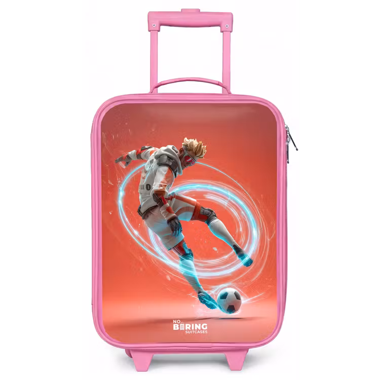 Kinderkoffer - Roze - Voetbal - Jongen - Rood - Lichtcirkel — 1
