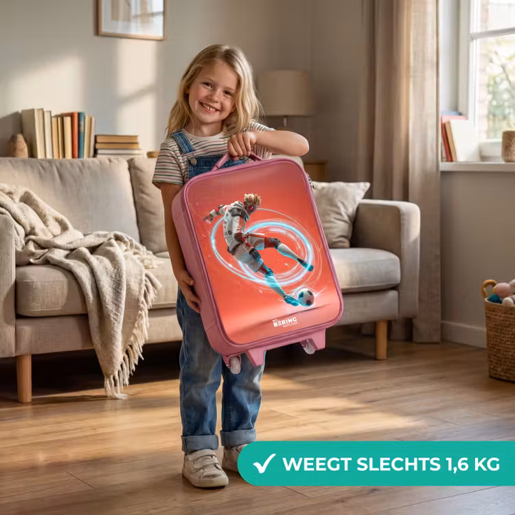 Kinderkoffer - Roze - Voetbal - Jongen - Rood - Lichtcirkel — 2