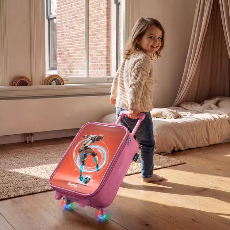 Kinderkoffer - Roze - Voetbal - Jongen - Rood - Lichtcirkel — 3