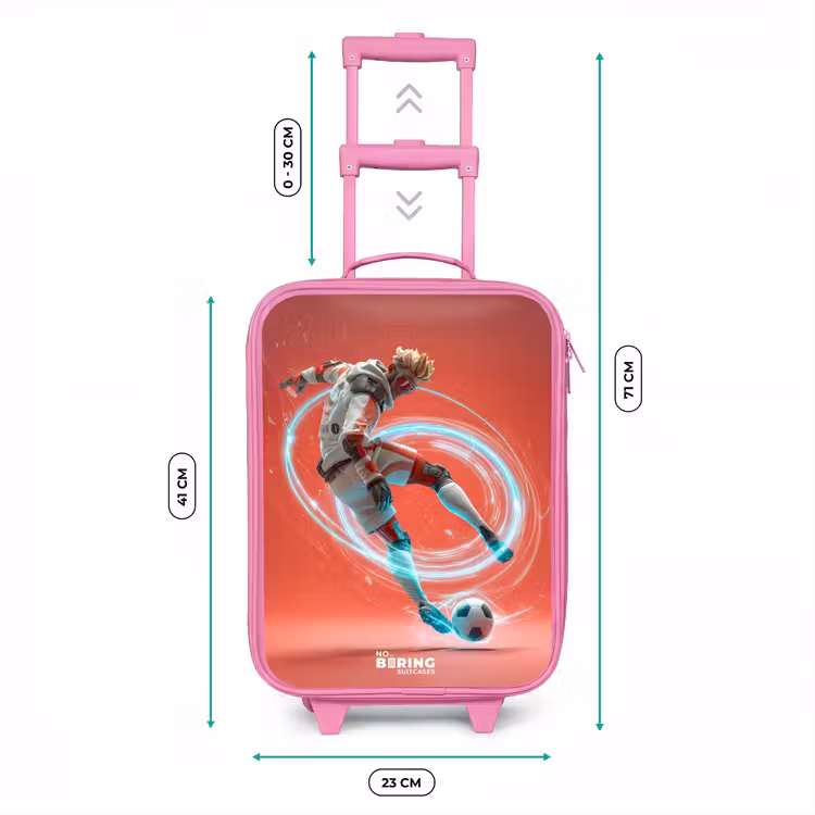 Kinderkoffer - Roze - Voetbal - Jongen - Rood - Lichtcirkel — 5