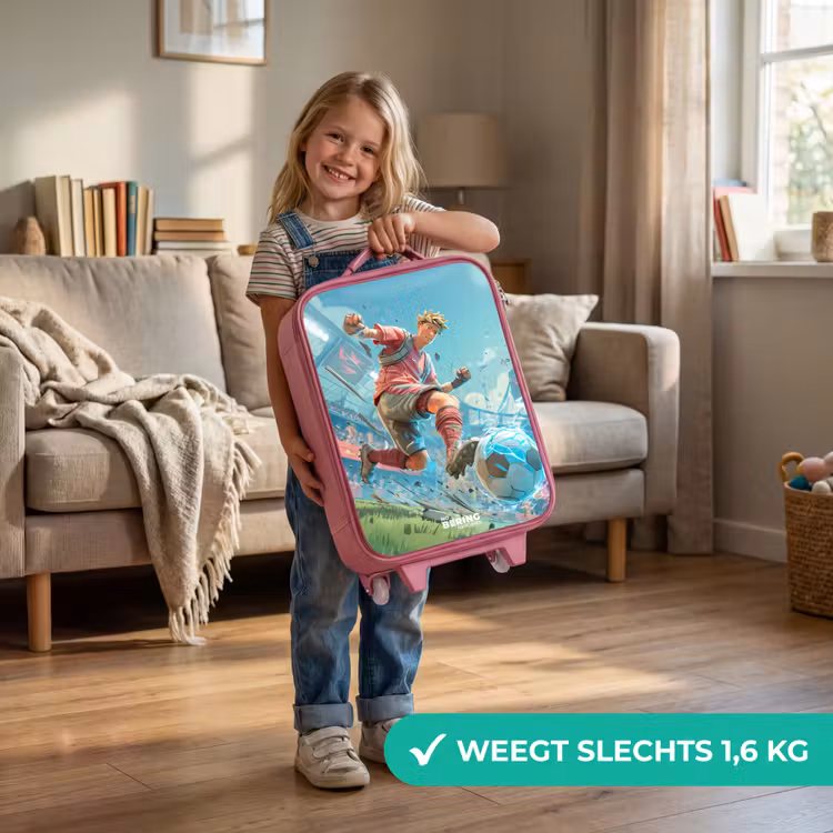 Kinderkoffer - Roze - Voetbal - Jongen - Stadion - Elektrisch — 2