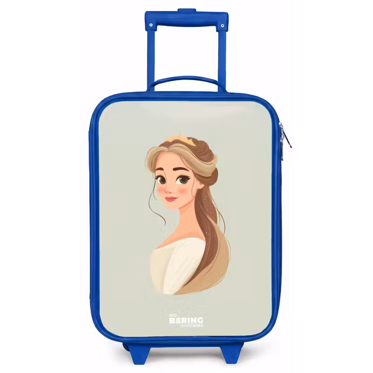 Kinderkoffer - Blauw - Prinses met een tiara - Groen — 1
