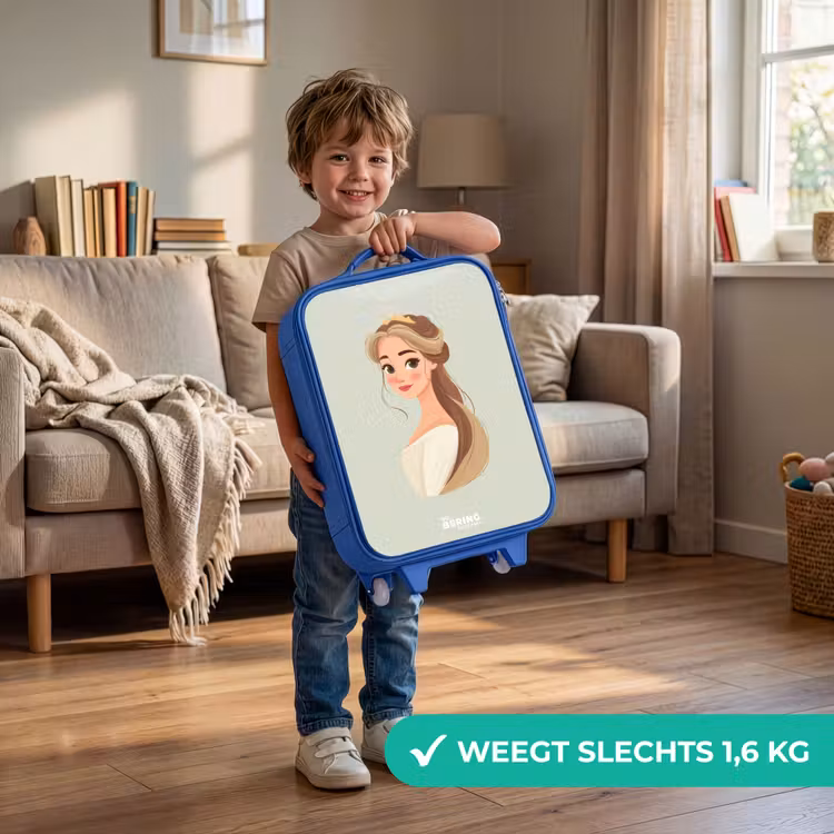 Kinderkoffer - Blauw - Prinses met een tiara - Groen — 2
