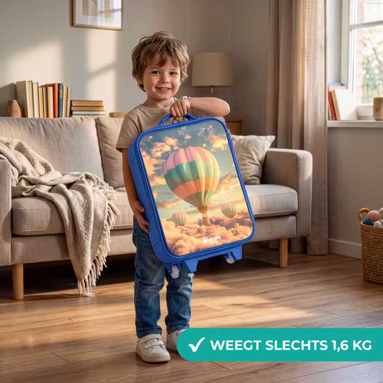 Kinderkoffer - Blauw - Pastel skyliner — 2
