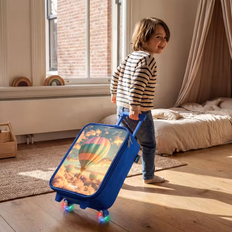 Kinderkoffer - Blauw - Pastel skyliner — 3
