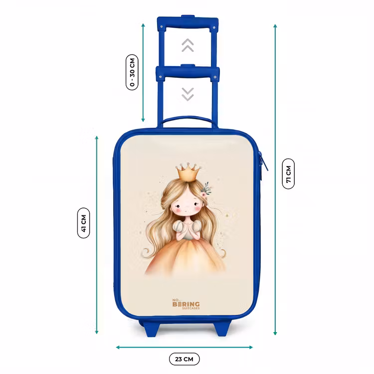 Kinderkoffer - Blauw - Prinses in gouden tinten — 6