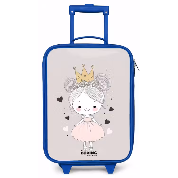 Kinderkoffer - Blauw - Prinses met knotjes — 1