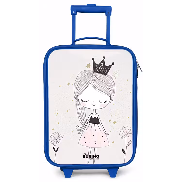 Kinderkoffer - Blauw - Prinses met zwart jurkje — 1