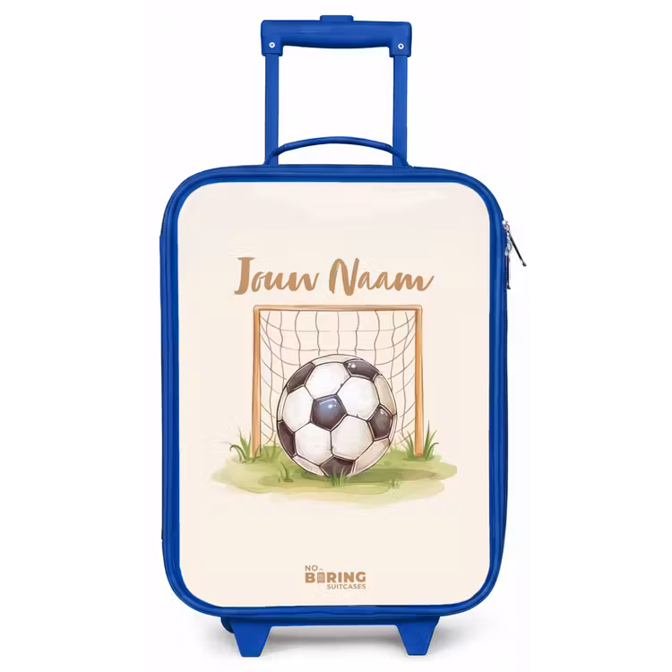 Kinderkoffer - Blauw - Voetbal in een goal — 1