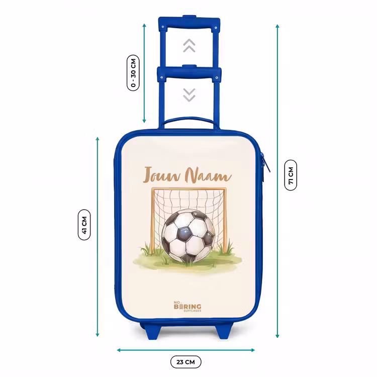 Kinderkoffer - Blauw - Voetbal in een goal — 6