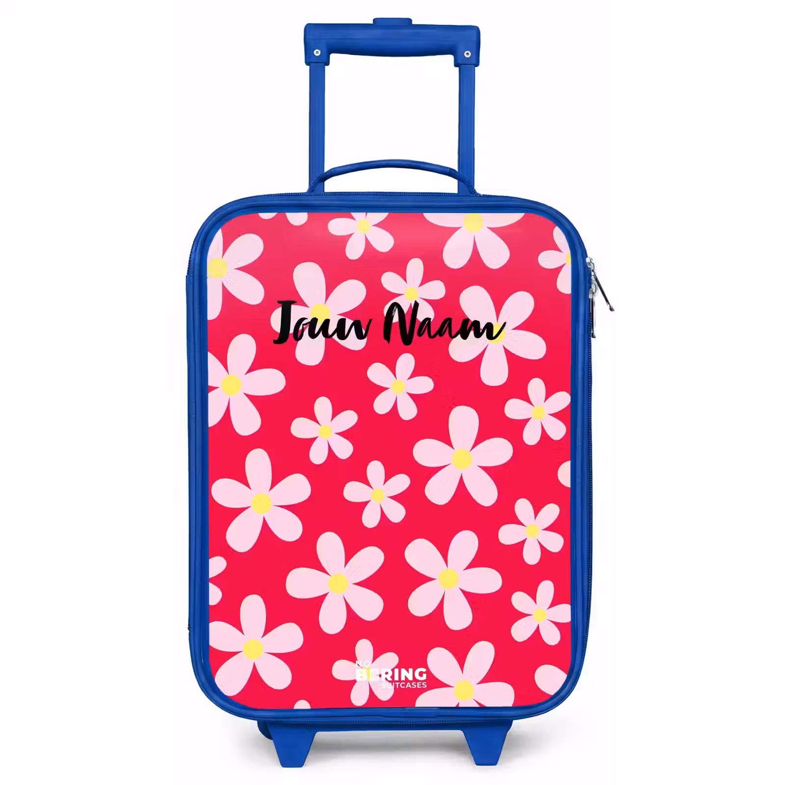 Kinderkoffer - Blauw - Madeliefjesmania hotpink — 1