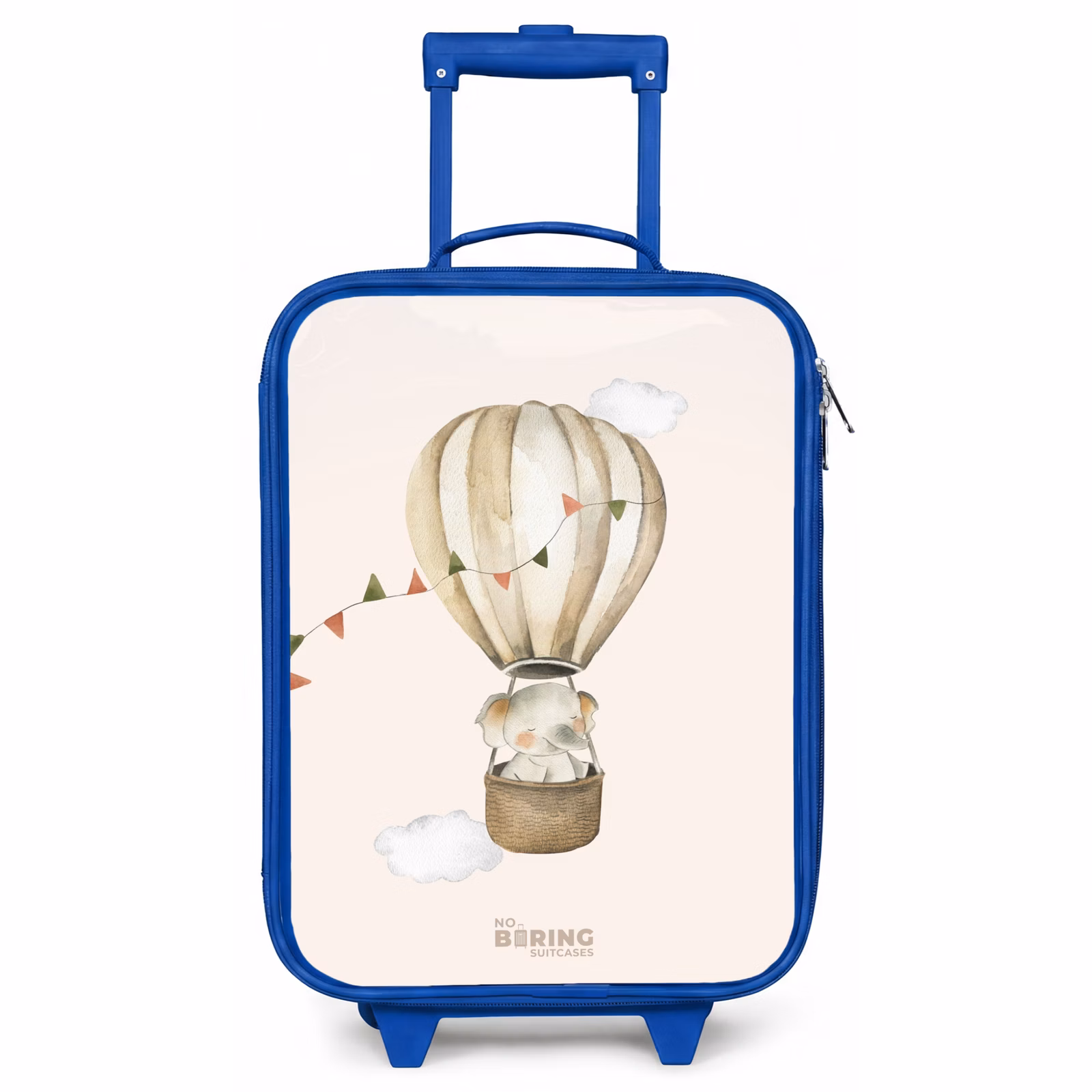 Kinderkoffer - Blauw - Olifant in een luchtballon — 1