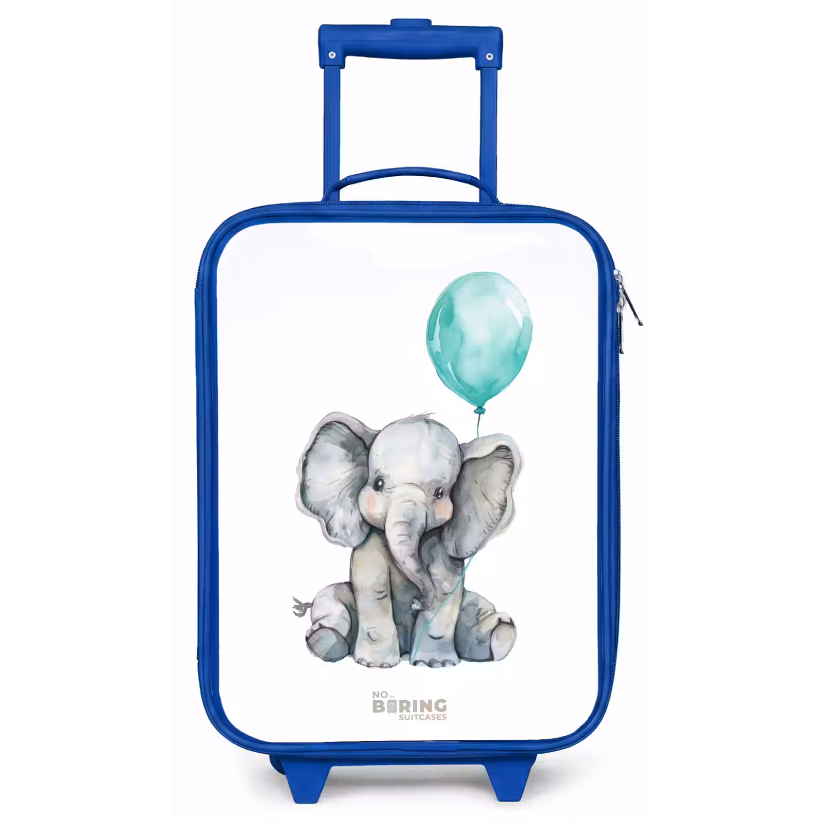 Kinderkoffer - Blauw - Olifant met blauwe ballon — 1