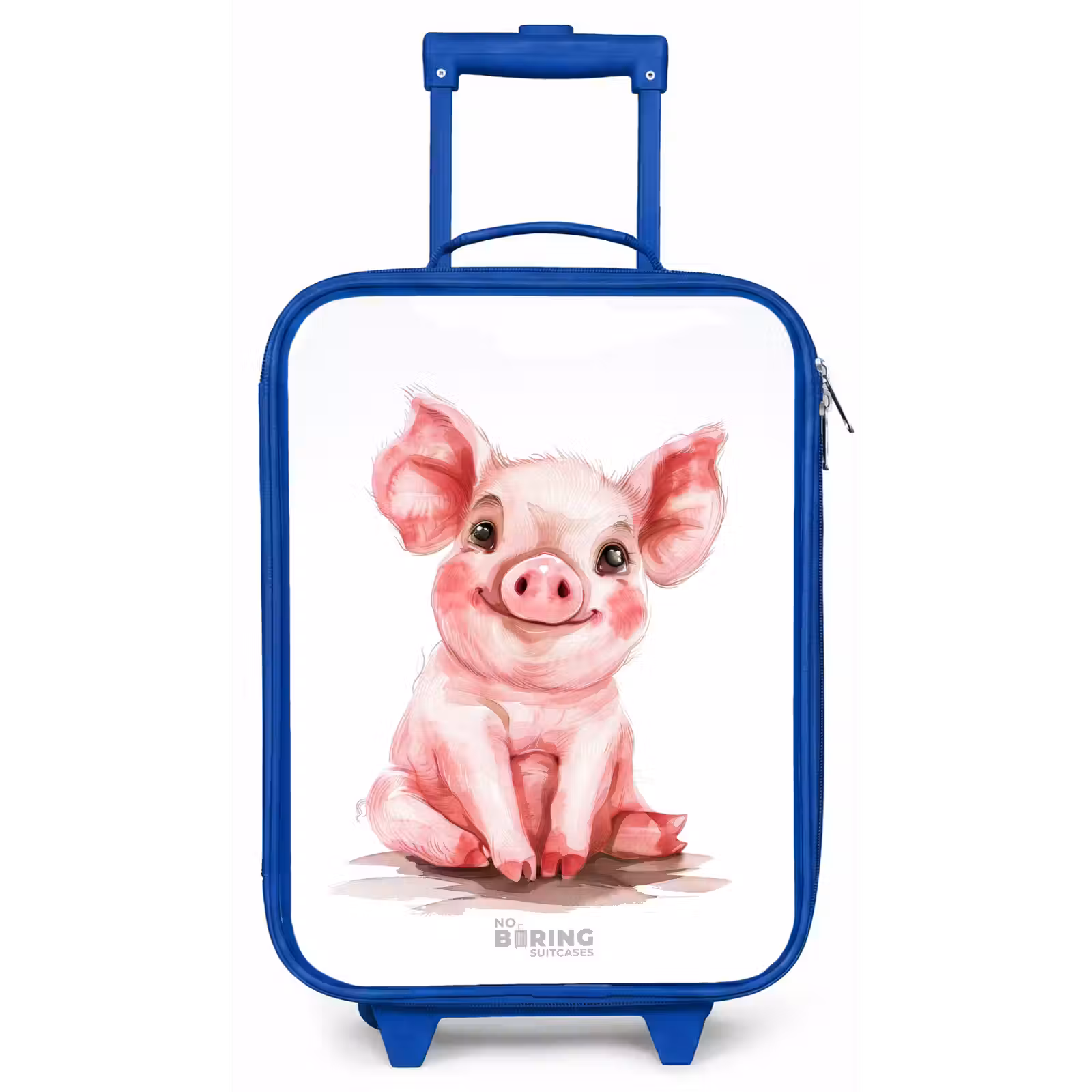 Kinderkoffer - Blauw - Roze baby varken — 1