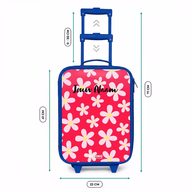 Kinderkoffer - Blauw - Madeliefjesmania hotpink — 6