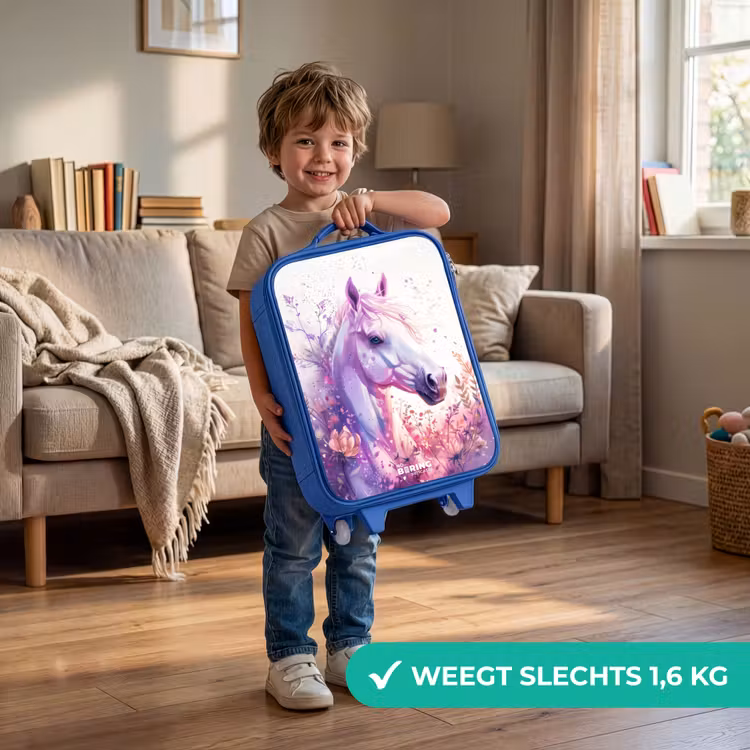 Kinderkoffer - Blauw - Parelachtige Pony — 2