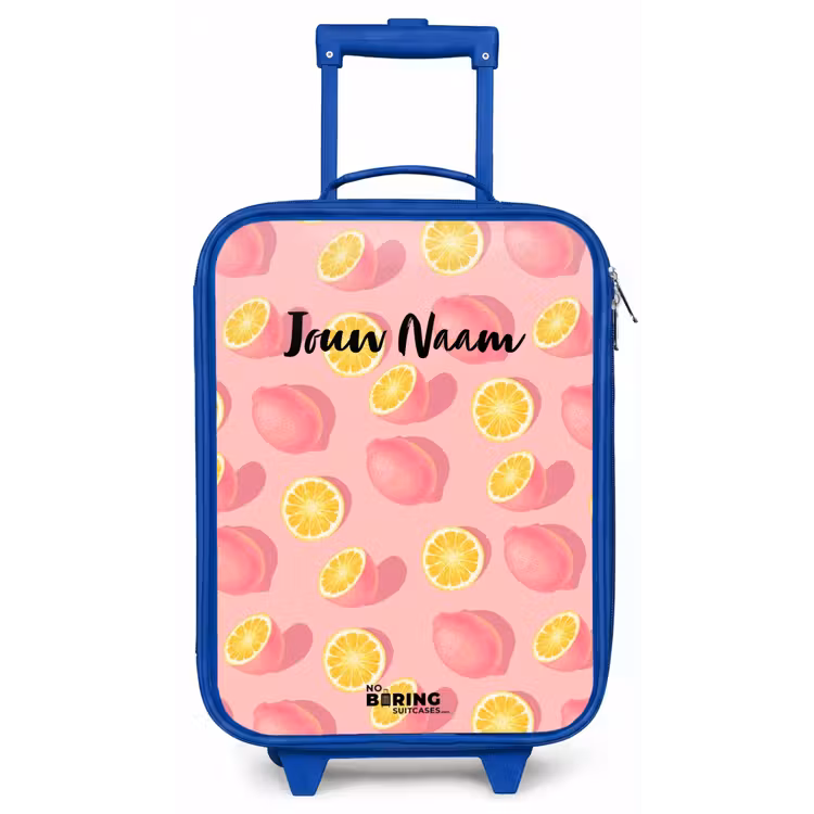 Kinderkoffer - Blauw - Pink limoncello — 1