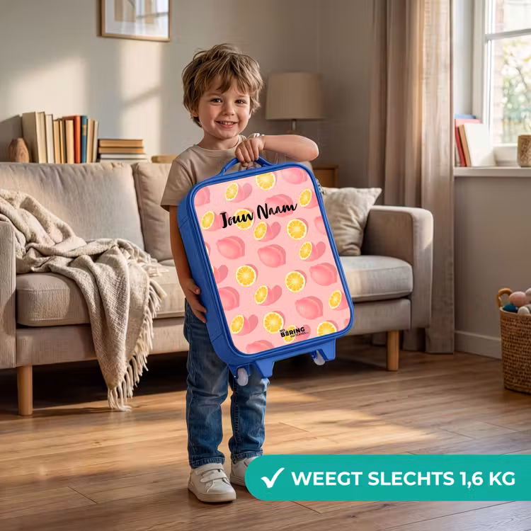 Kinderkoffer - Blauw - Pink limoncello — 2