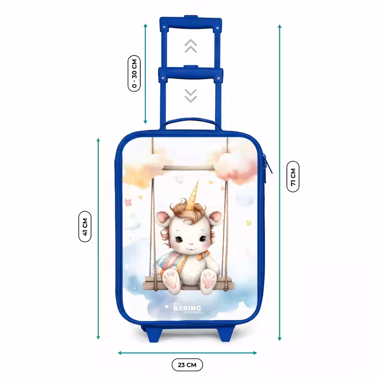 Kinderkoffer - Blauw - Schommelende baby eenhoorn — 6