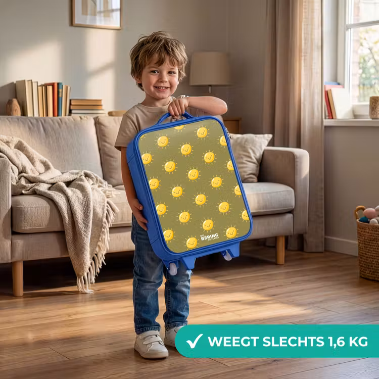 Kinderkoffer - Blauw - Sunny situation olijf — 2
