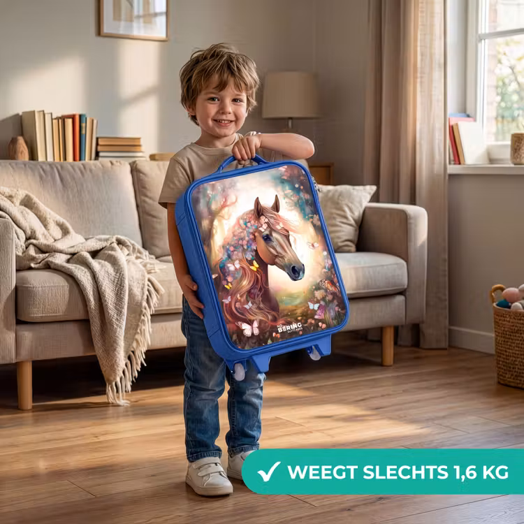 Kinderkoffer - Blauw - Vlindermerrie — 2