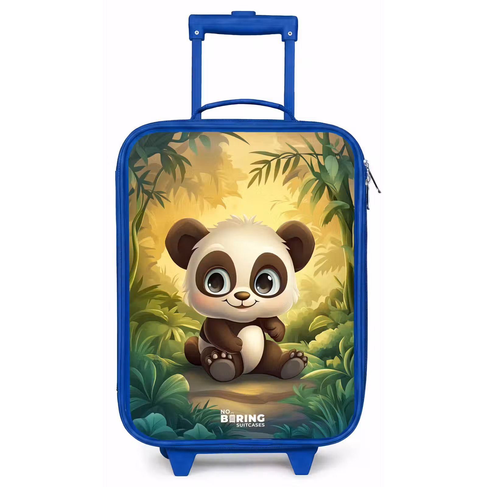 Kinderkoffer - Blauw - Panda - Bamboebos - Groen — 1