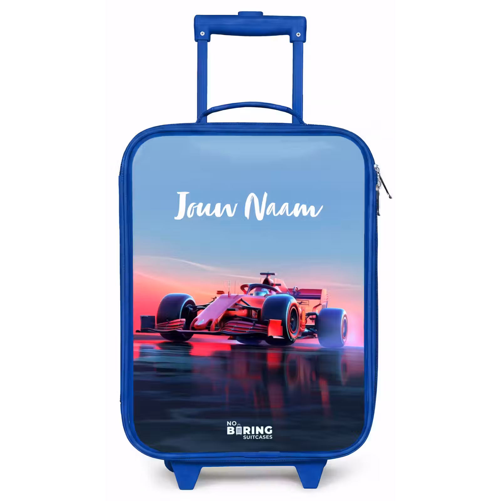 Kinderkoffer - Blauw - Rode racer — 1