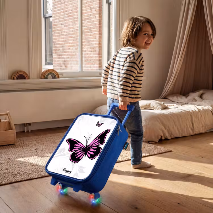 Kinderkoffer - Blauw - Magenta monarch — 3