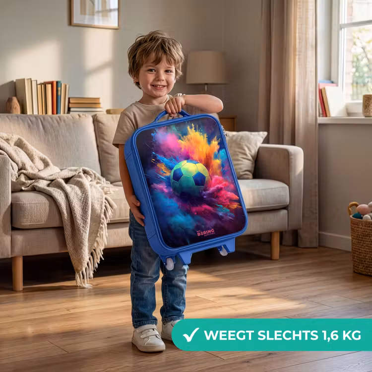 Kinderkoffer - Blauw - Neon - Bal - Kleurrijk — 2