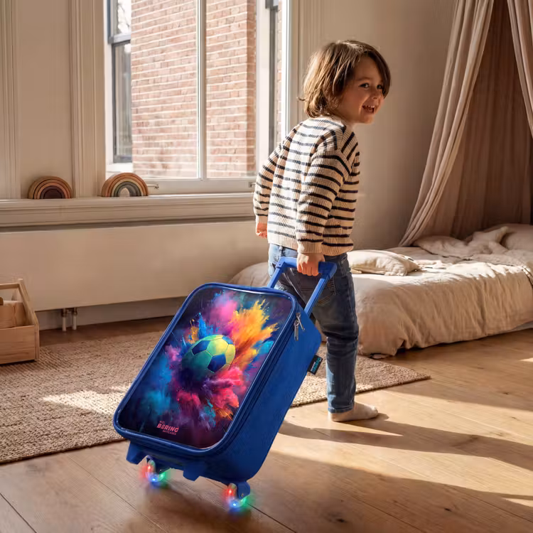 Kinderkoffer - Blauw - Neon - Bal - Kleurrijk — 3