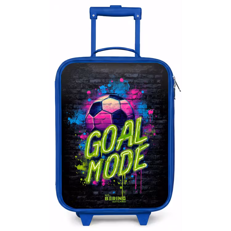 Kinderkoffer - Blauw - Neon - Graffiti - Voetbal - Kleurrijk — 1
