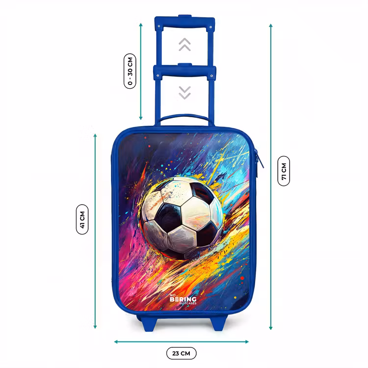 Kinderkoffer - Blauw - Neon - Voetbal - Kleurrijk — 6