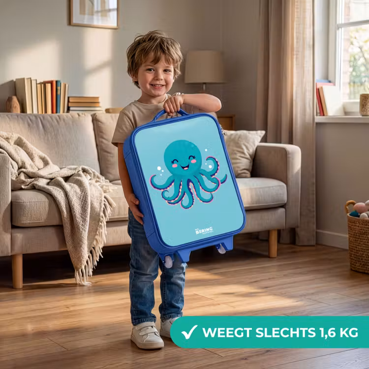 Kinderkoffer - Blauw - Octopus - Water - Blauw — 2