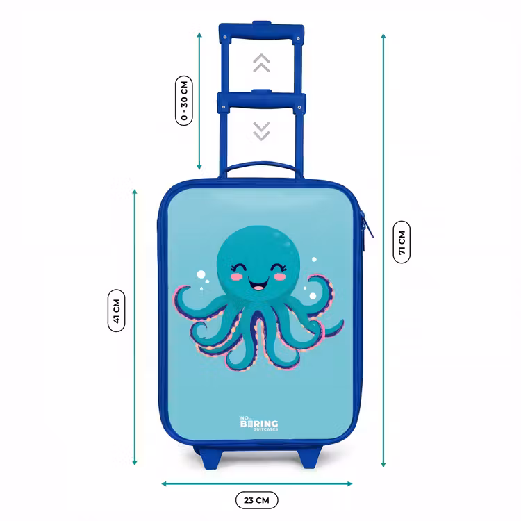 Kinderkoffer - Blauw - Octopus - Water - Blauw — 6