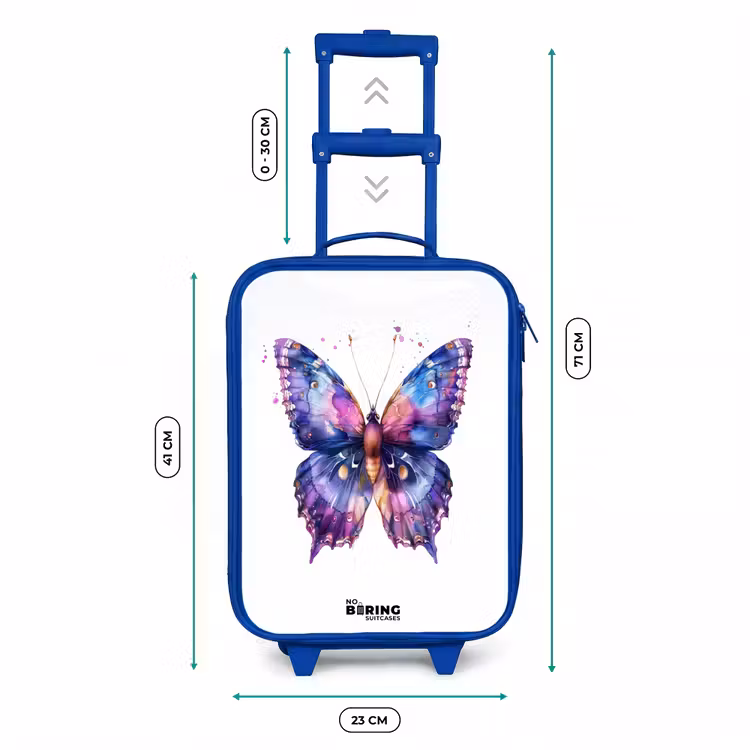 Kinderkoffer - Blauw - Paarse prachtvlinder — 6