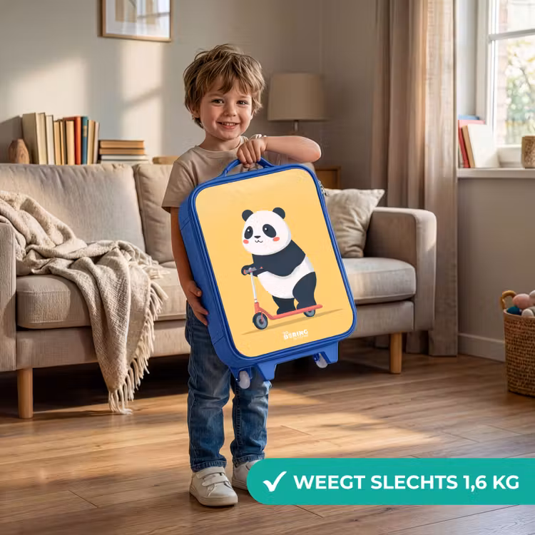 Kinderkoffer - Blauw - Panda - Step - Geel — 2