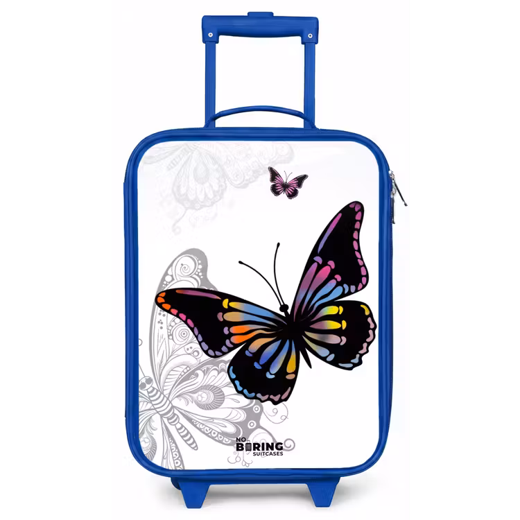 Kinderkoffer - Blauw - Petal papillon — 1