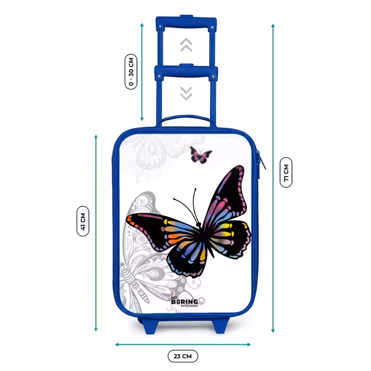 Kinderkoffer - Blauw - Petal papillon — 6