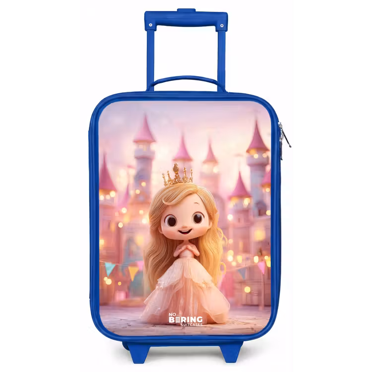 Kinderkoffer - Blauw - Prinses - Roze - Kasteel — 1