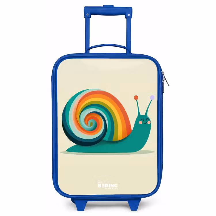 Kinderkoffer - Blauw - Slak - Regenboog - Kleurrijk — 1