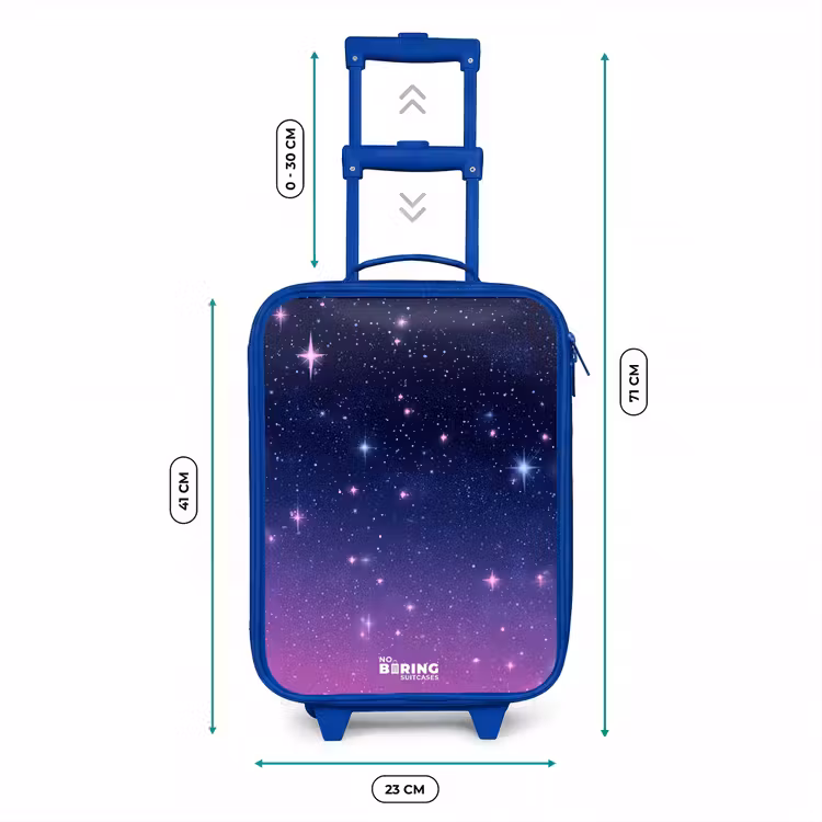 Kinderkoffer - Blauw - Sterren - Galaxy - Blauw - Roze — 6