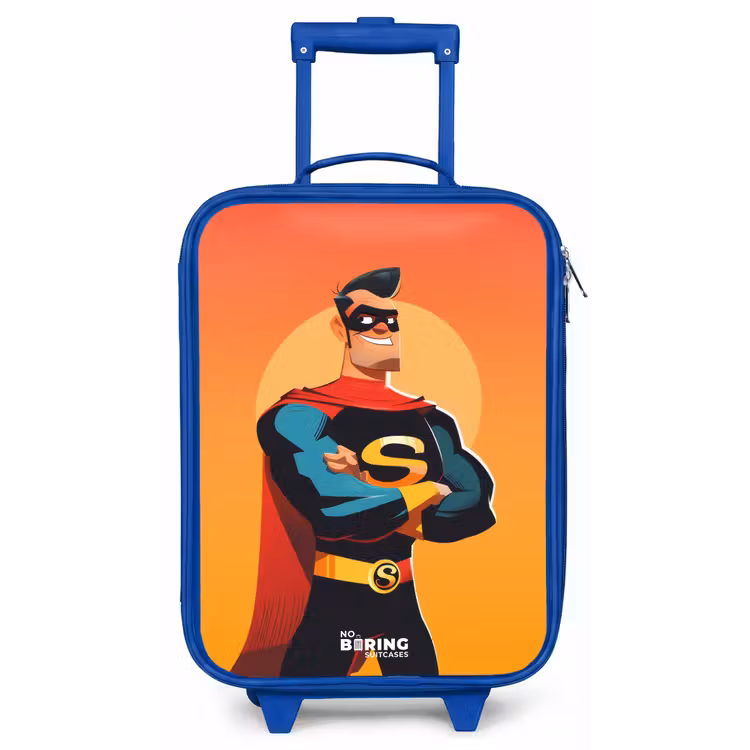 Kinderkoffer - Blauw - Sunny superhero — 1