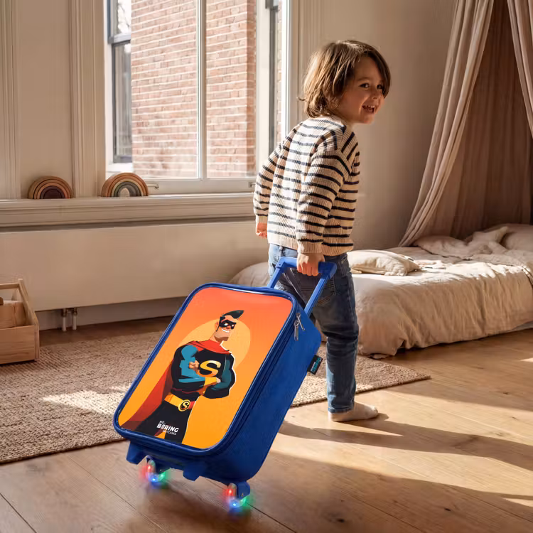 Kinderkoffer - Blauw - Sunny superhero — 3