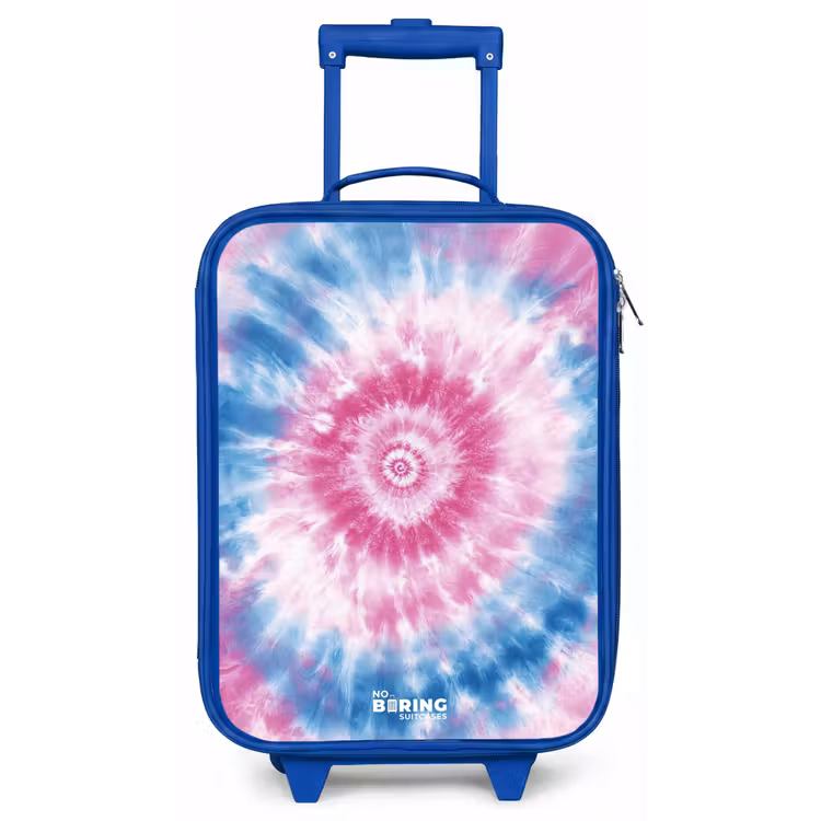 Kinderkoffer - Blauw - Tie dye - Abstract - Blauw - Roze — 1