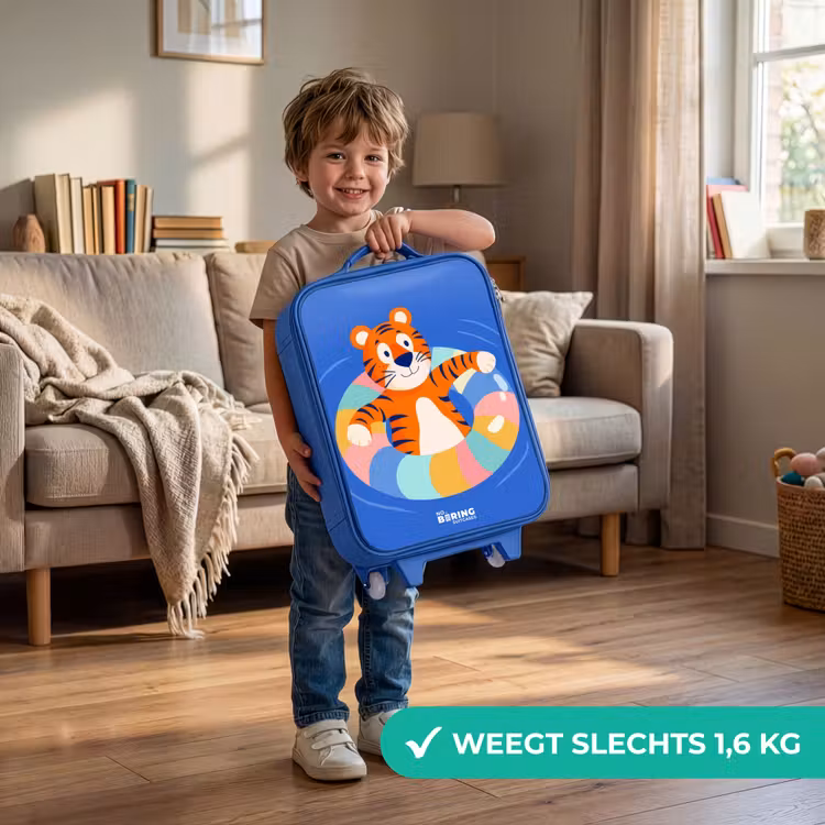 Kinderkoffer - Blauw - Tijger - Zwemband - Water — 2