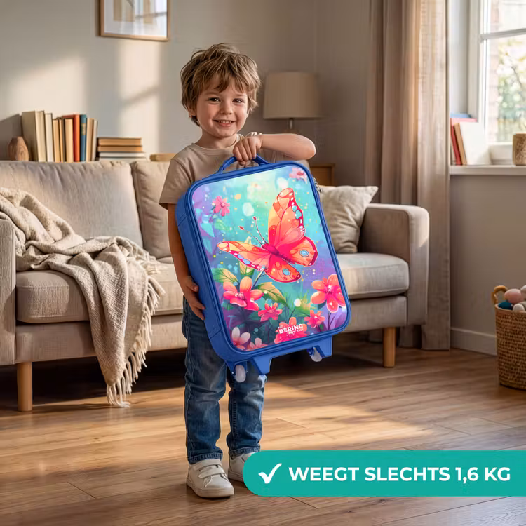 Kinderkoffer - Blauw - Verbluffende vlinder — 2